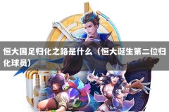 恒大国足归化之路是什么（恒大诞生第二位归化球员）